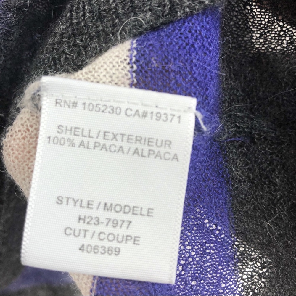 Joie | ‘Rosalie’ 100% Alpaca Sheer Striped Sweater - Picture 6 of 8
